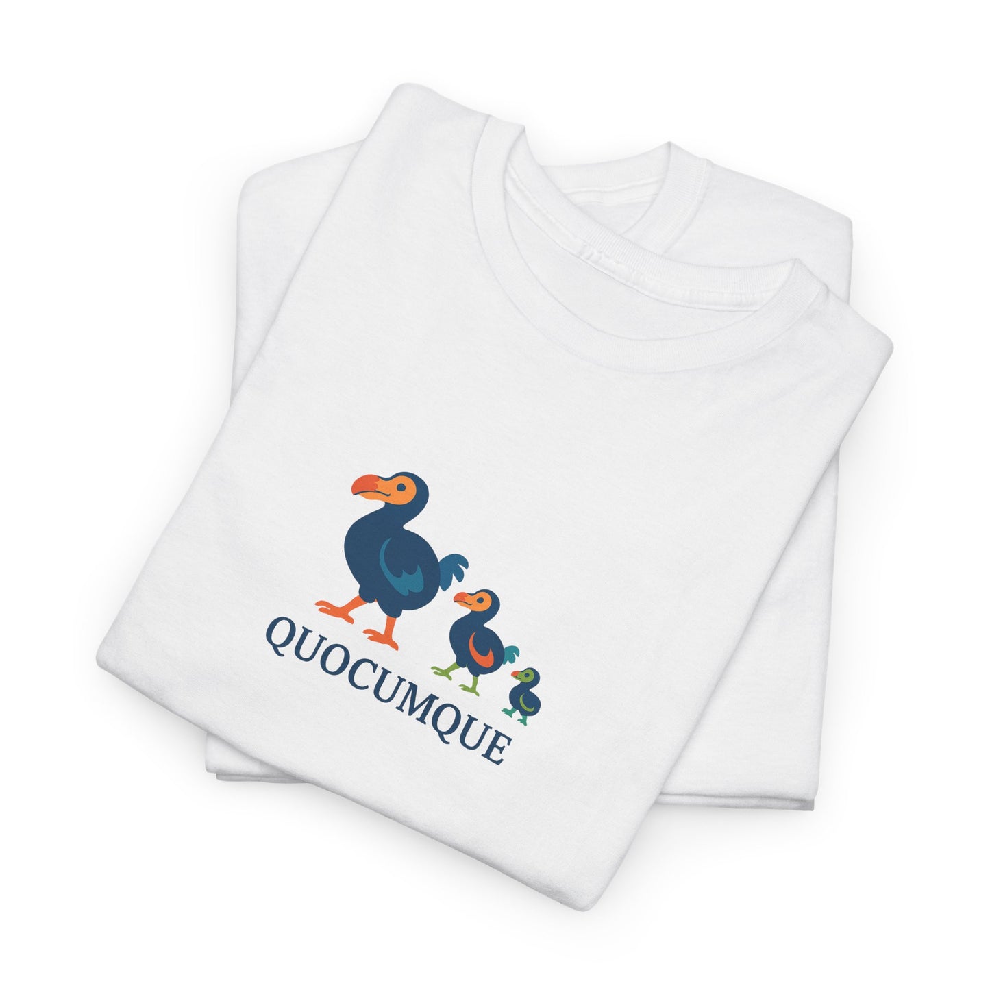 T-shirt Quocumque, "Famille Dodo", Île de La Réunion, Confort Coton, Elégant, Souvenir Unique, Cadeau, Unisexe, Esprit Voyageur, Créole, Bourbon