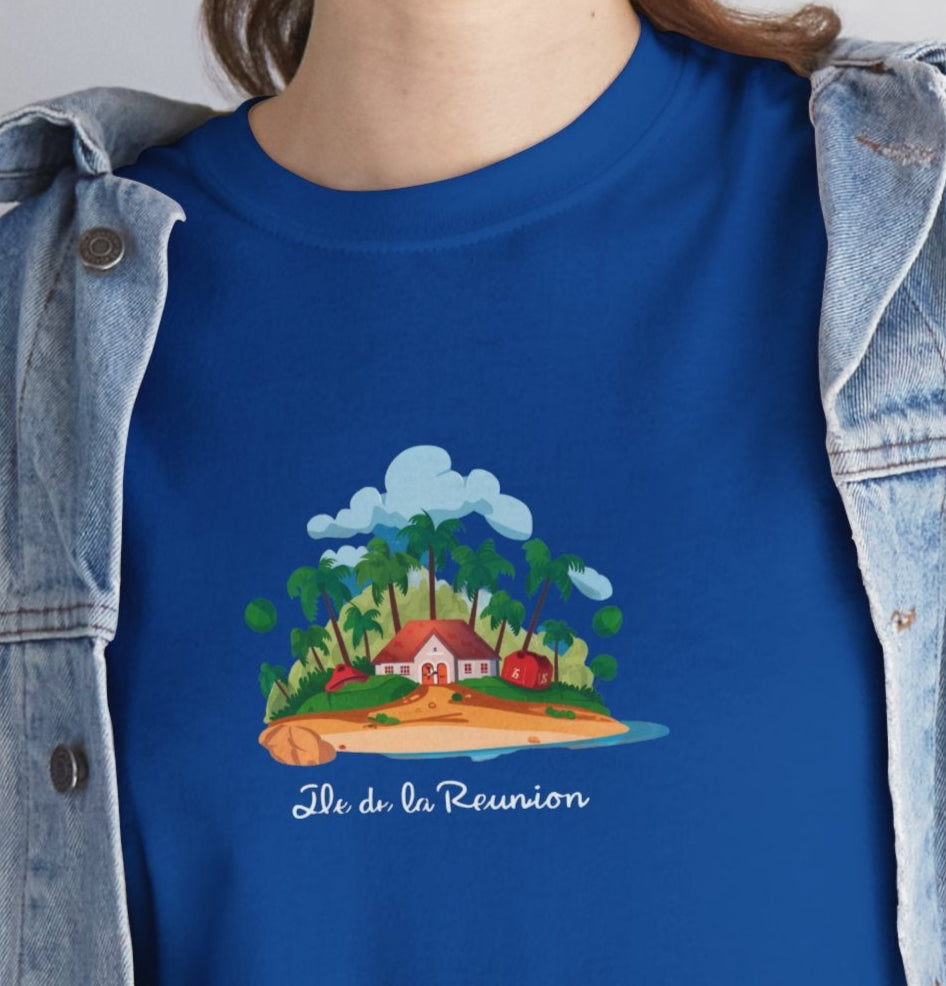 T-shirt Quocumque, Île de La Réunion, Confort Coton, Tendance Casual Chic, Souvenir Créole Unique, Cadeau Authentique, Unisexe, Homme, Femme