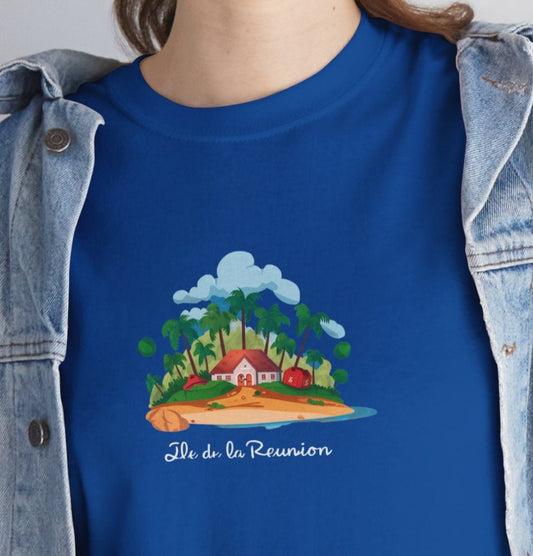T-shirt Quocumque, Île de La Réunion, Confort Coton, Tendance Casual Chic, Souvenir Créole Unique, Cadeau Authentique, Unisexe, Homme, Femme