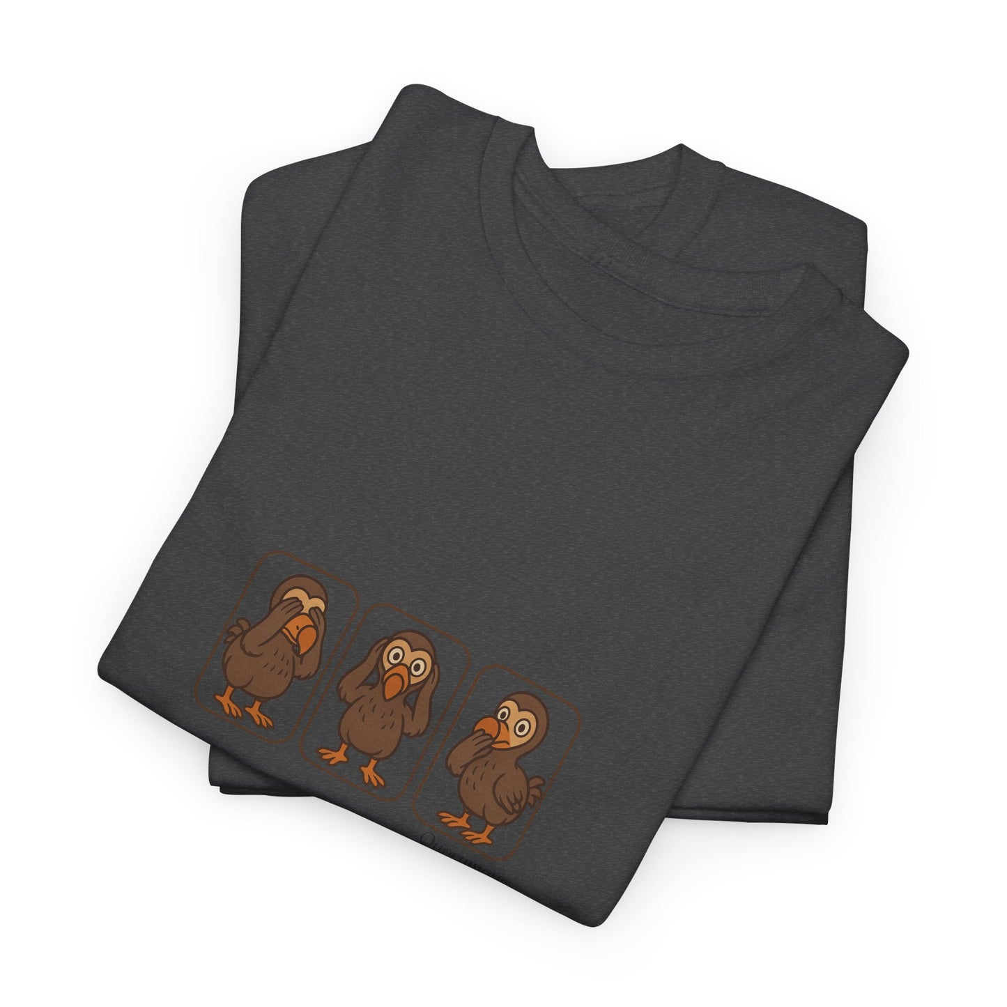 T-shirt Quocumque, "3 Dodos de la Sagesse", Confort, Souvenir Unique, Cadeau, Unisexe, Délicatesse, Homme, Femme, Adulte, Sportif, Liberté, Détente