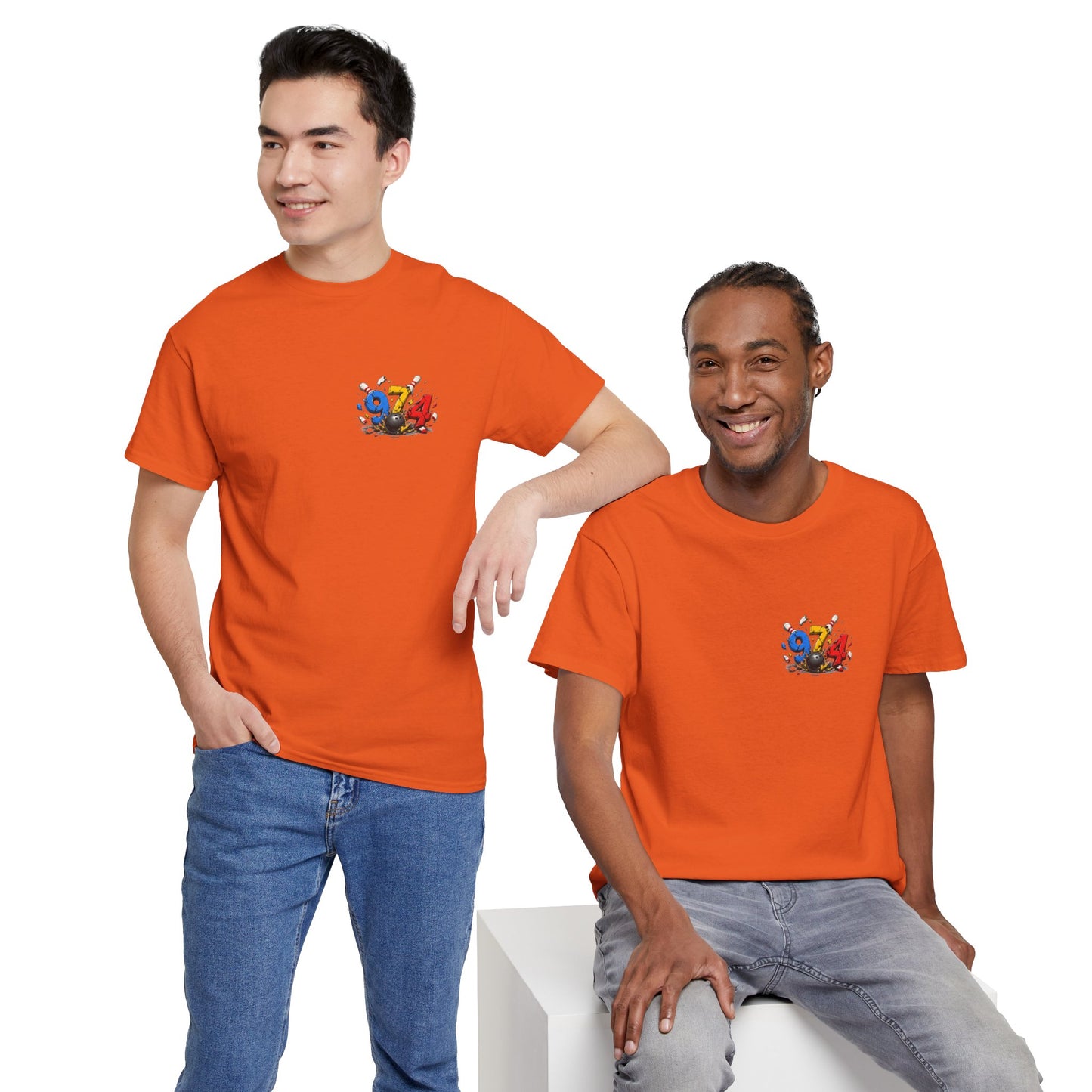 T-shirt " 974 Bowling ", Destination Île de La Réunion, Confort Coton, Sobre, Elégant, Souvenir Unique, Vêtement Adulte, Unisexe, Esprit Voyageur