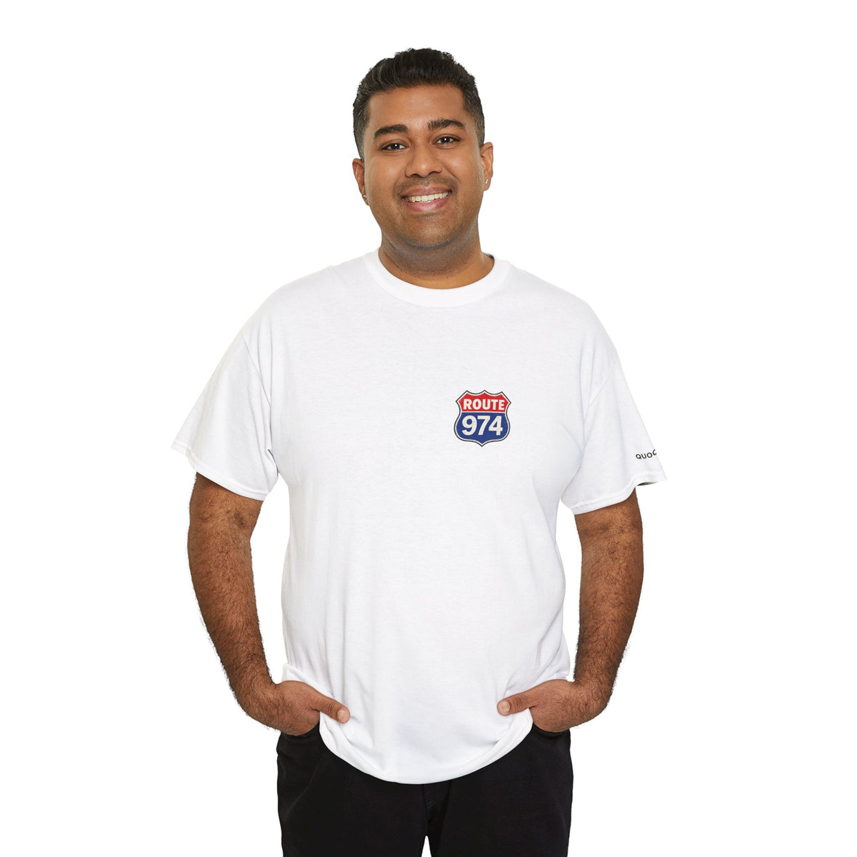 T-shirt "Route 974", Exotisme, Destination Île de La Réunion, Confort Coton, Sobre, Elégant, Souvenir Unique, Cadeau, Unisexe, Esprit Voyageur