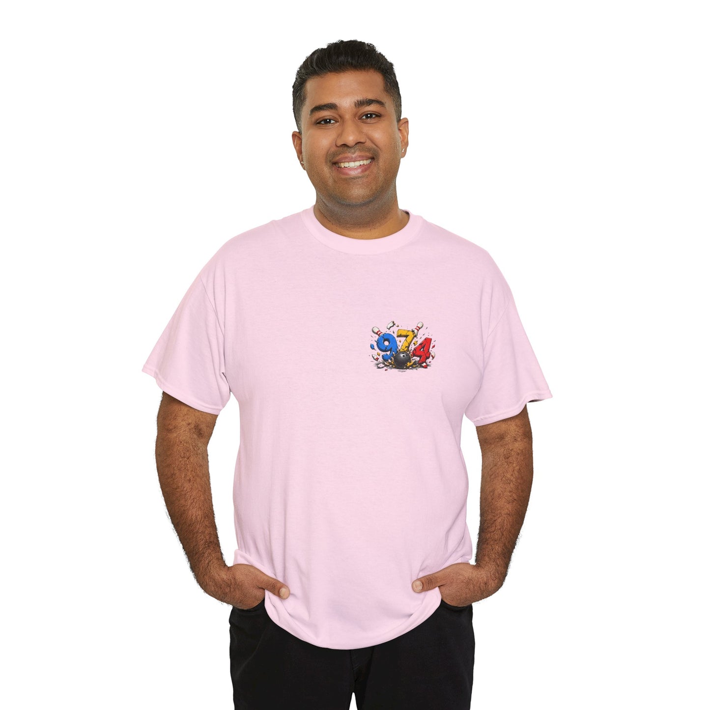 T-shirt " 974 Bowling ", Destination Île de La Réunion, Confort Coton, Sobre, Elégant, Souvenir Unique, Vêtement Adulte, Unisexe, Esprit Voyageur