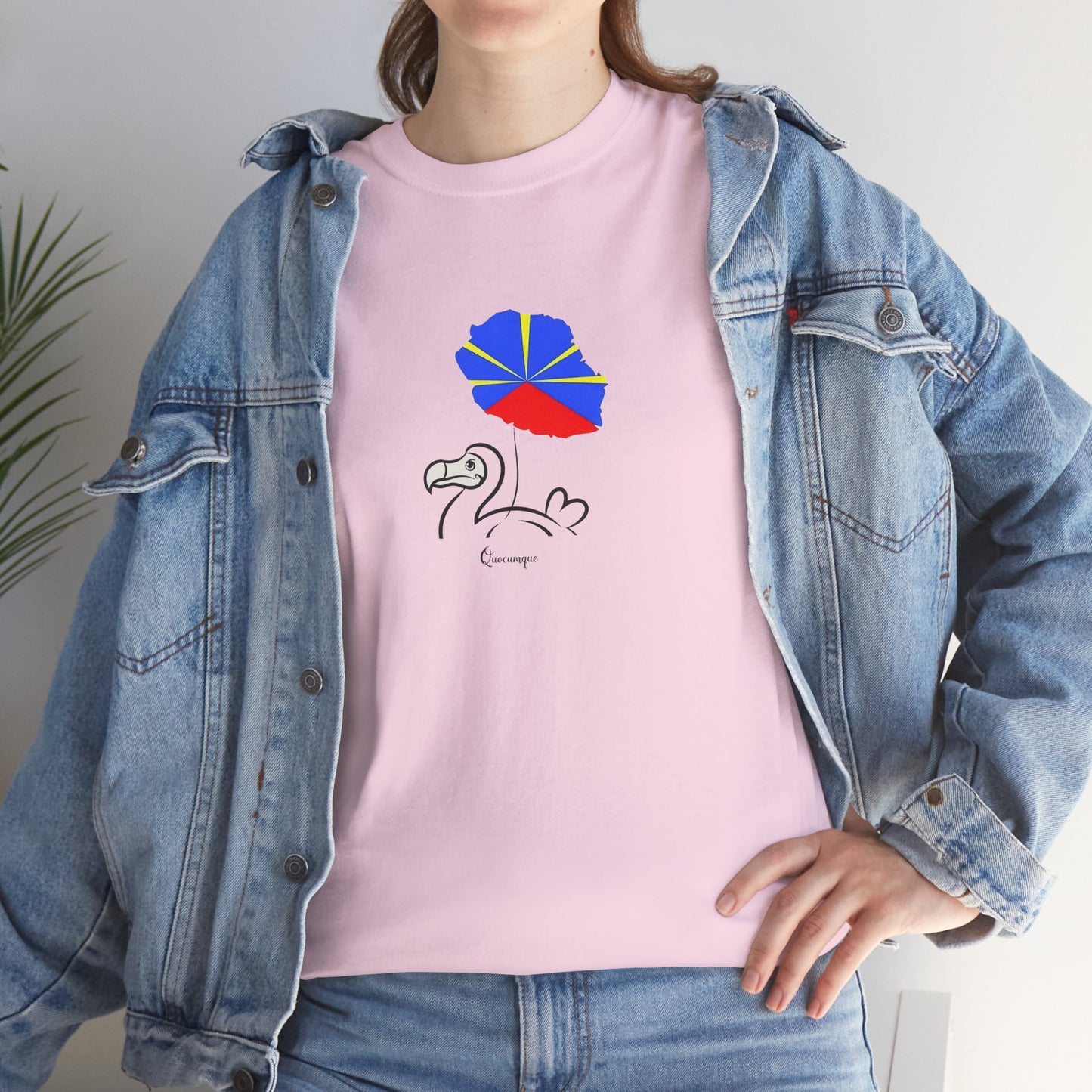 T-shirt "Dodo Ballon ", Île de La Réunion", Confort Coton, Sobre, Elégant, Souvenir Unique, Cadeau, Unisexe, Esprit Voyageur