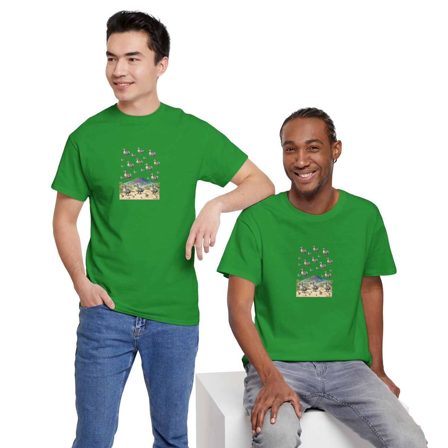 T-shirt "Groupe Dodo ", Île de La Réunion", Confort Coton, Sobre, Elégant, Souvenir Unique, Cadeau, Unisexe, Esprit Voyageur