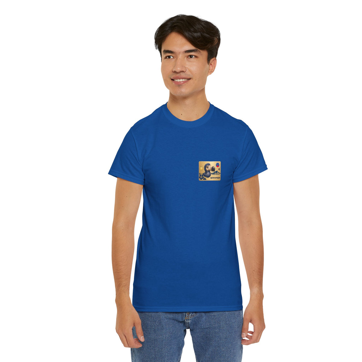 T-shirt "Quocumque Gold", Exotisme, Destination Île de La Réunion, Confort Coton, Sobre, Elégant, Souvenir Unique, Cadeau, Unisexe, Esprit Voyageur