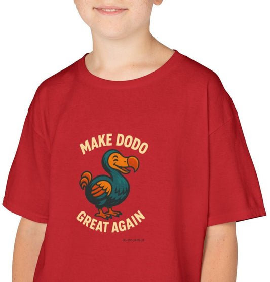 T-shirt "Make Dodo Great Again", Île de La Réunion, Douceur Coton, Pour les enfants de 5-6 ans( Taille XS), Pour les 7-8 ans( taille S), Pour les 9-10 ans( taille M), Pour les 11-12 ans( taille L), Pour les 13-14 ans( taille XLS)