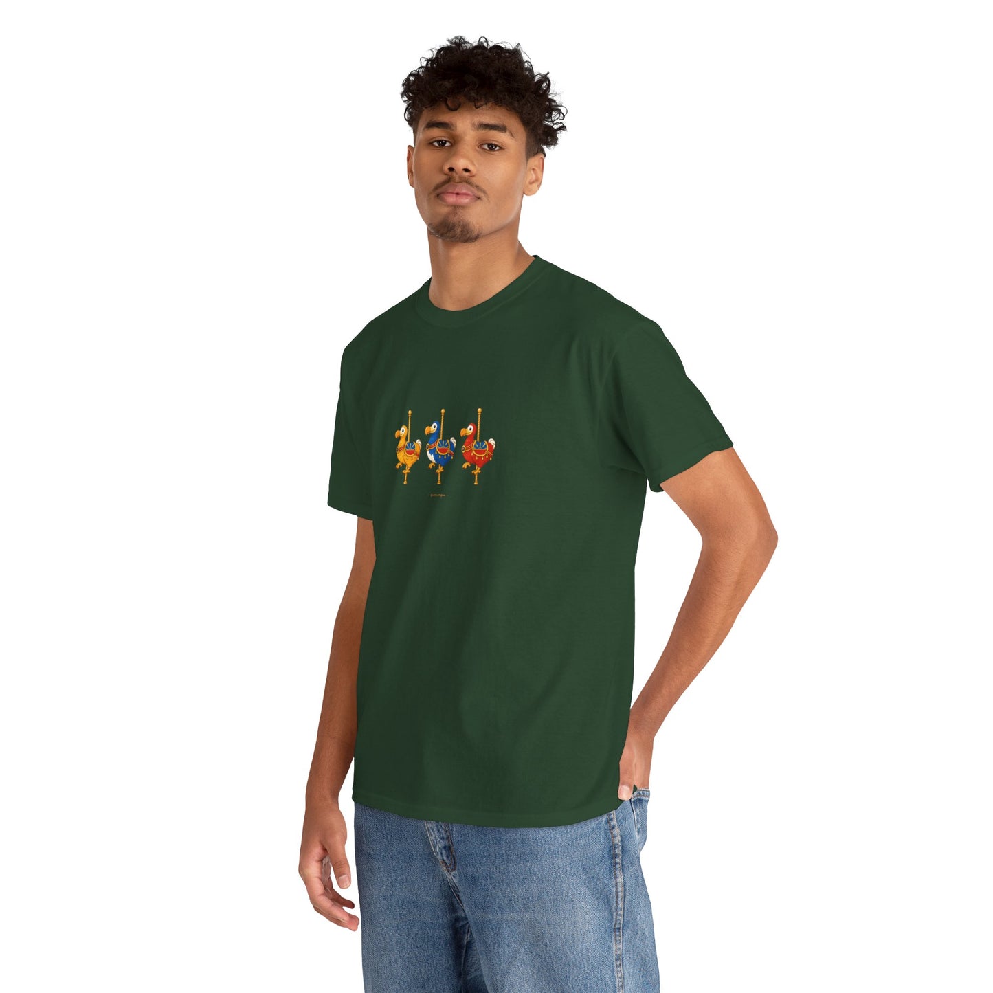 T-shirt Quocumque " Carrousel", Île de La Réunion, Confort Coton, Elégant, Souvenir Unique, Cadeau, Unisexe, Esprit Voyageur, Créole, Bourbon