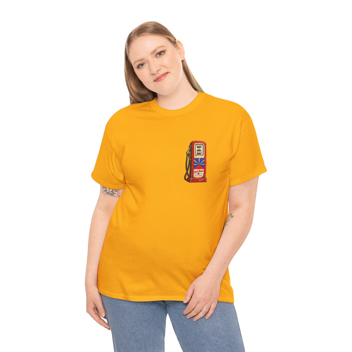 T-shirt Quocumque, "Station Essence", Discret, Île de La Réunion, Confort Coton, Elégant, Souvenir Unique, Cadeau, Unisexe, Esprit Voyageur, Créole, Bourbon