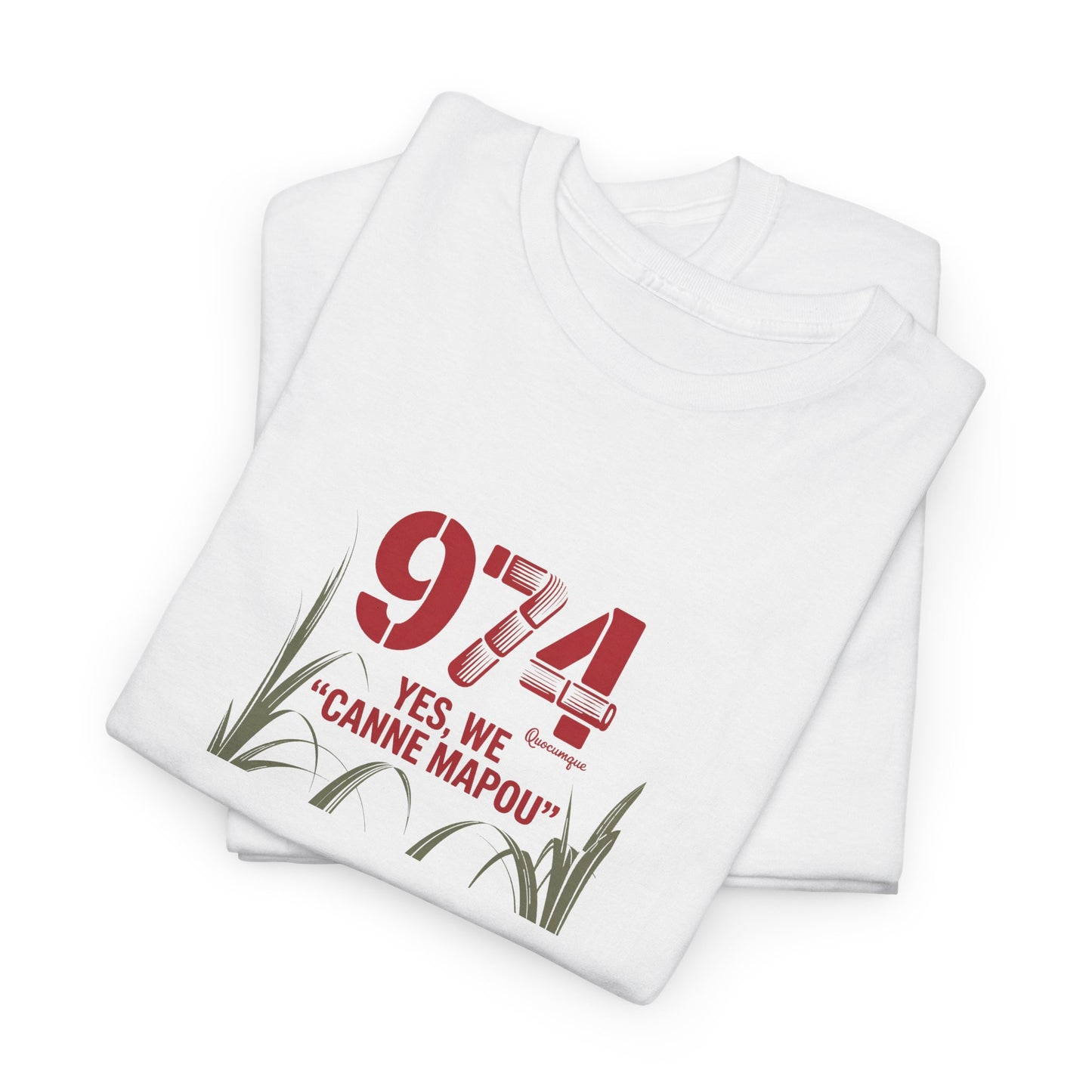 T-Shirt "Canne Mapou", Exotisme, Destination Île de La Réunion, Confort Coton, Sobre, Elégant, Souvenir Unique, Cadeau, Unisexe, Esprit Voyageur