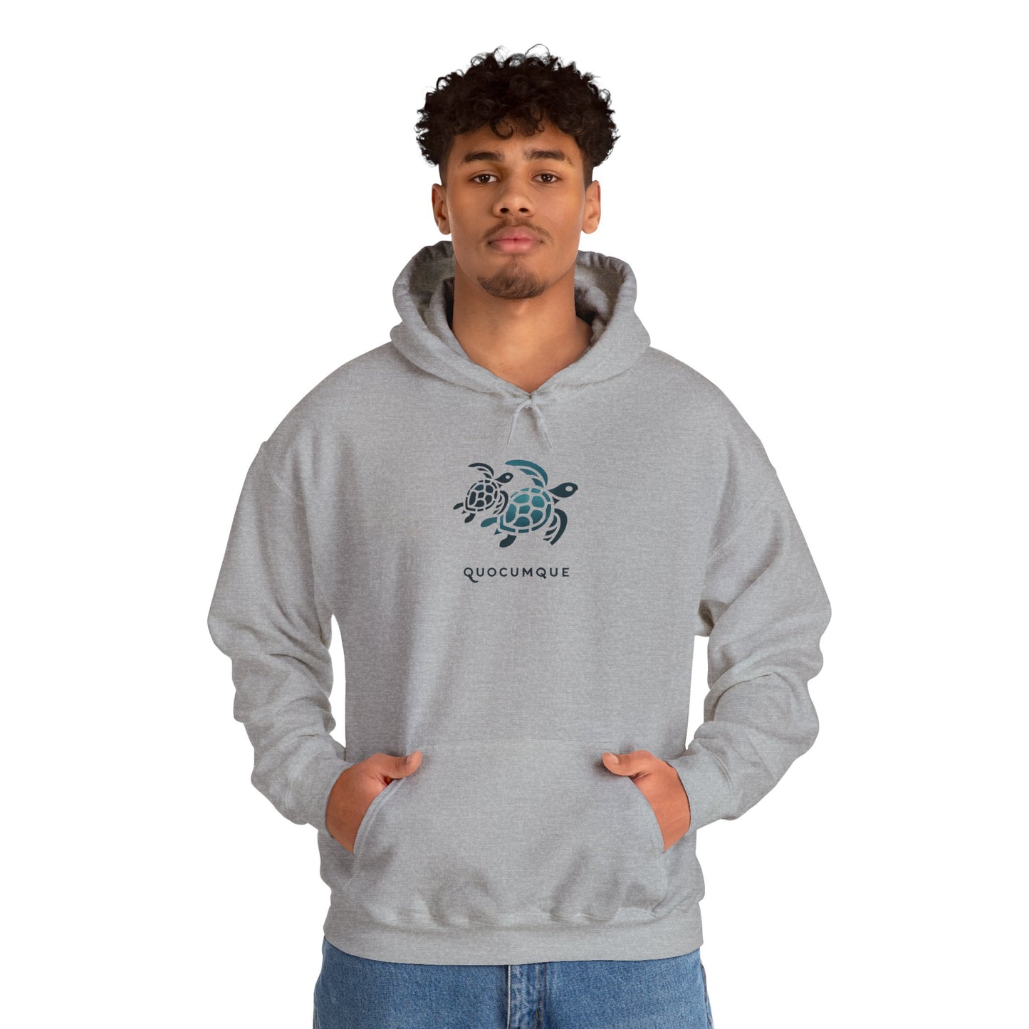 Sweat-Shirt à Capuche Collection " Tortue Marine", Adulte, Homme, Femme, Sportive, Sportif, Décontracté, Classique, La Réunion