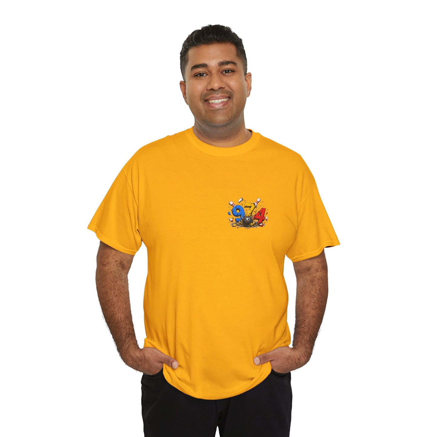T-shirt " 974 Bowling ", Destination Île de La Réunion, Confort Coton, Sobre, Elégant, Souvenir Unique, Vêtement Adulte, Unisexe, Esprit Voyageur