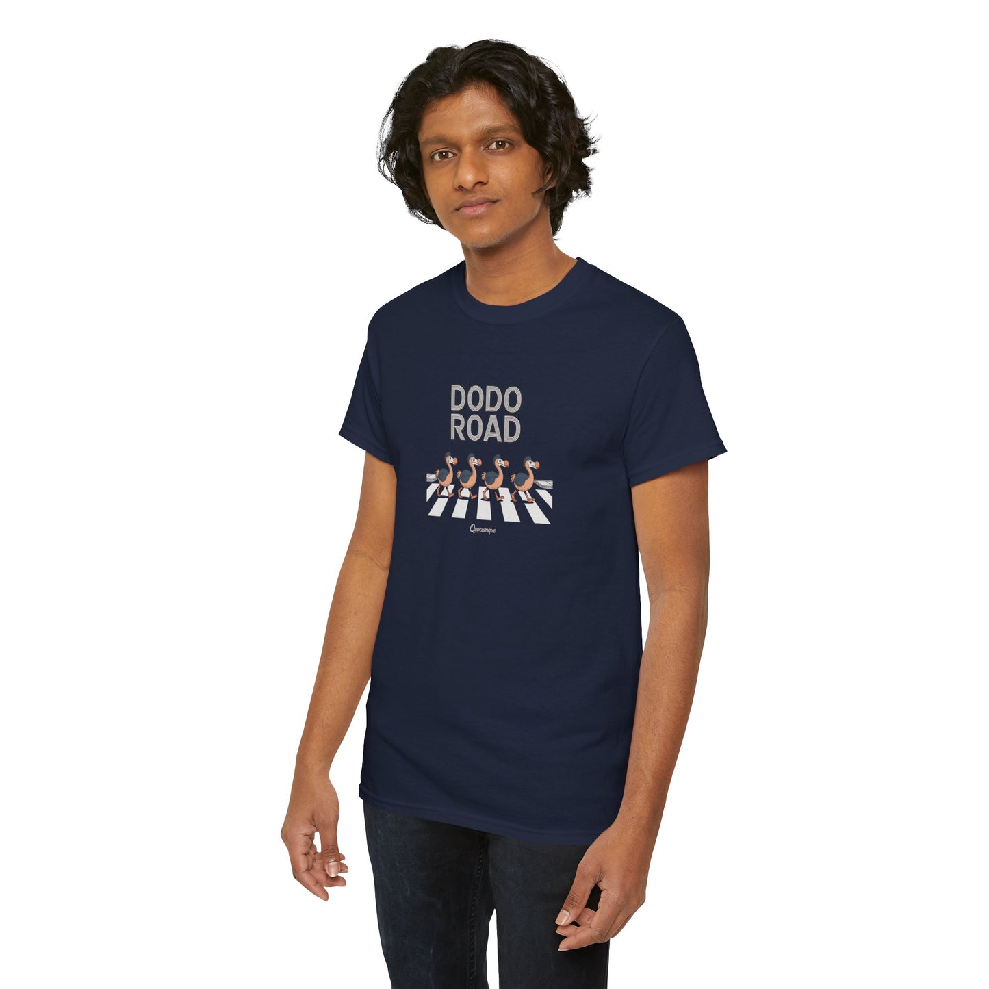T-shirt Quocumque, " Dodo Road ", Île de La Réunion, Confort Coton, Elégant, Souvenir Unique, Cadeau, Unisexe, Esprit Voyageur, Créole, Bourbon