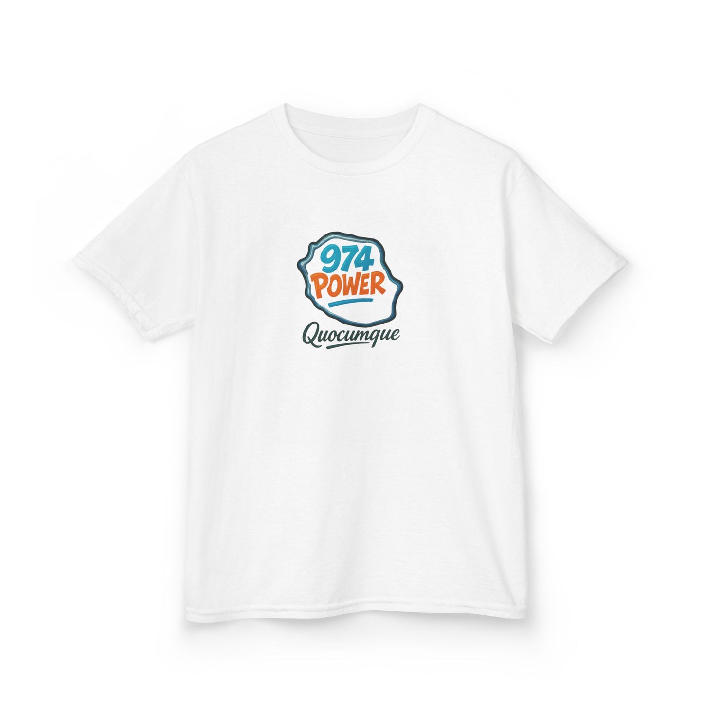 T-shirt "974 Power", Île de La Réunion, Douceur Coton, Pour les enfants de 5-6 ans( Taille XS), Pour les 7-8 ans( taille S), Pour les 9-10 ans( taille M), Pour les 11-12 ans( taille L), Pour les 13-14 ans( taille XLS)