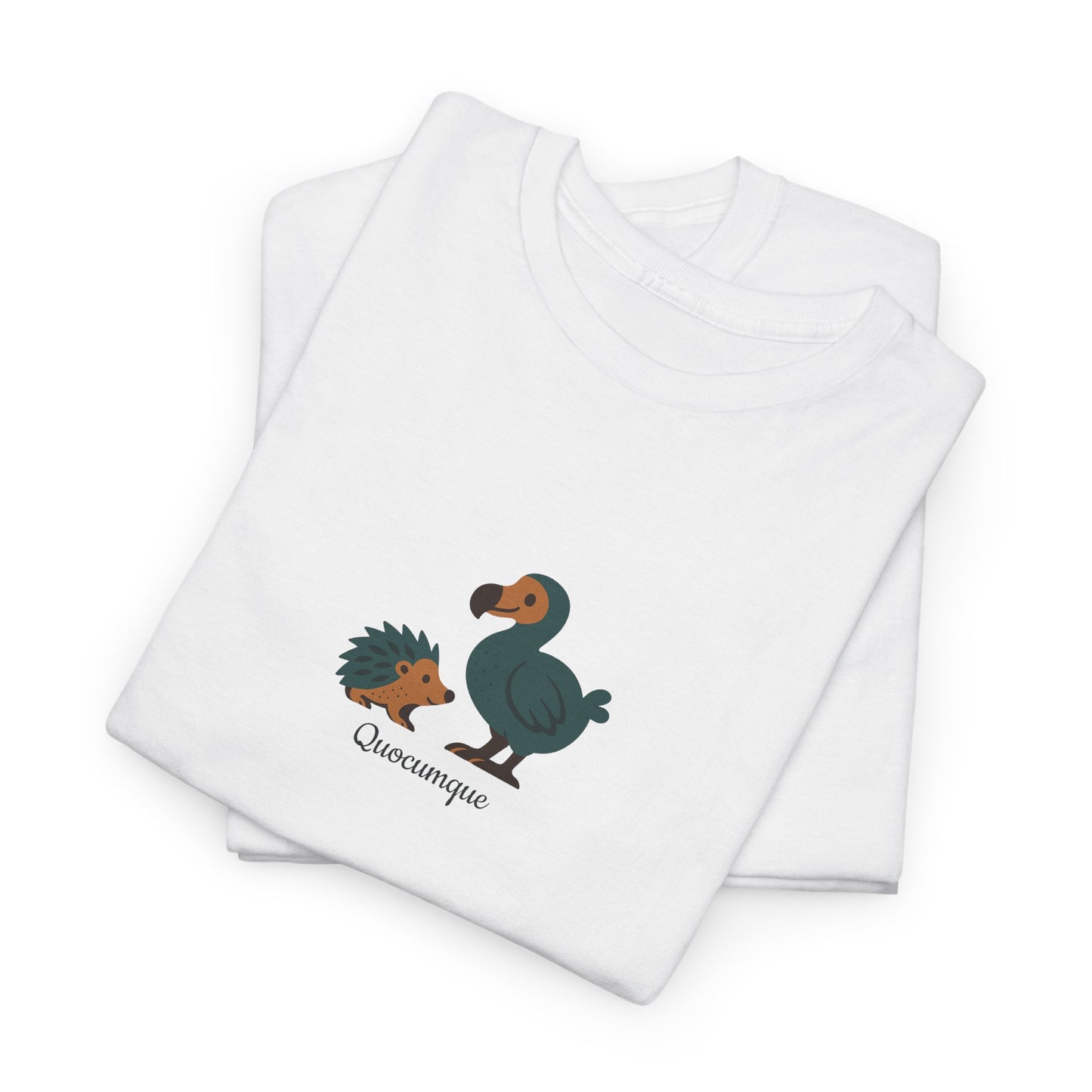 T-shirt Quocumque, "Tangue et Dodo", Île de La Réunion, Confort Coton, Elégant, Souvenir Unique, Cadeau, Unisexe, Esprit Voyageur, Créole, Bourbon