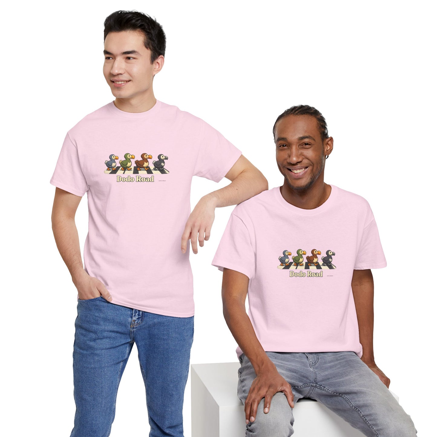 T-shirt "Dodo Road", Île de La Réunion", Confort Coton, Sobre, Elégant, Souvenir Unique, Cadeau, Unisexe, Esprit Voyageur
