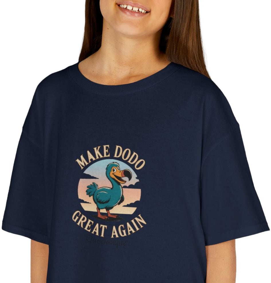 T-shirt "Make Dodo Great Again", Île de La Réunion, Douceur Coton, Pour les enfants de 5-6 ans( Taille XS), Pour les 7-8 ans( taille S), Pour les 9-10 ans( taille M), Pour les 11-12 ans( taille L), Pour les 13-14 ans( taille XLS)