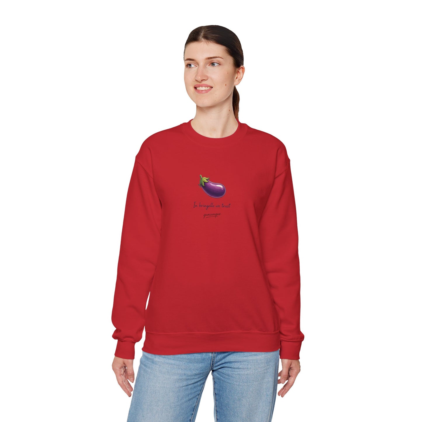 Sweat Quocumque "Bringelle", Exotique, Destination Île De La Réunion, Adulte, Homme, Femme, Sportive, Sportif, Décontracté, Drapeau Régional