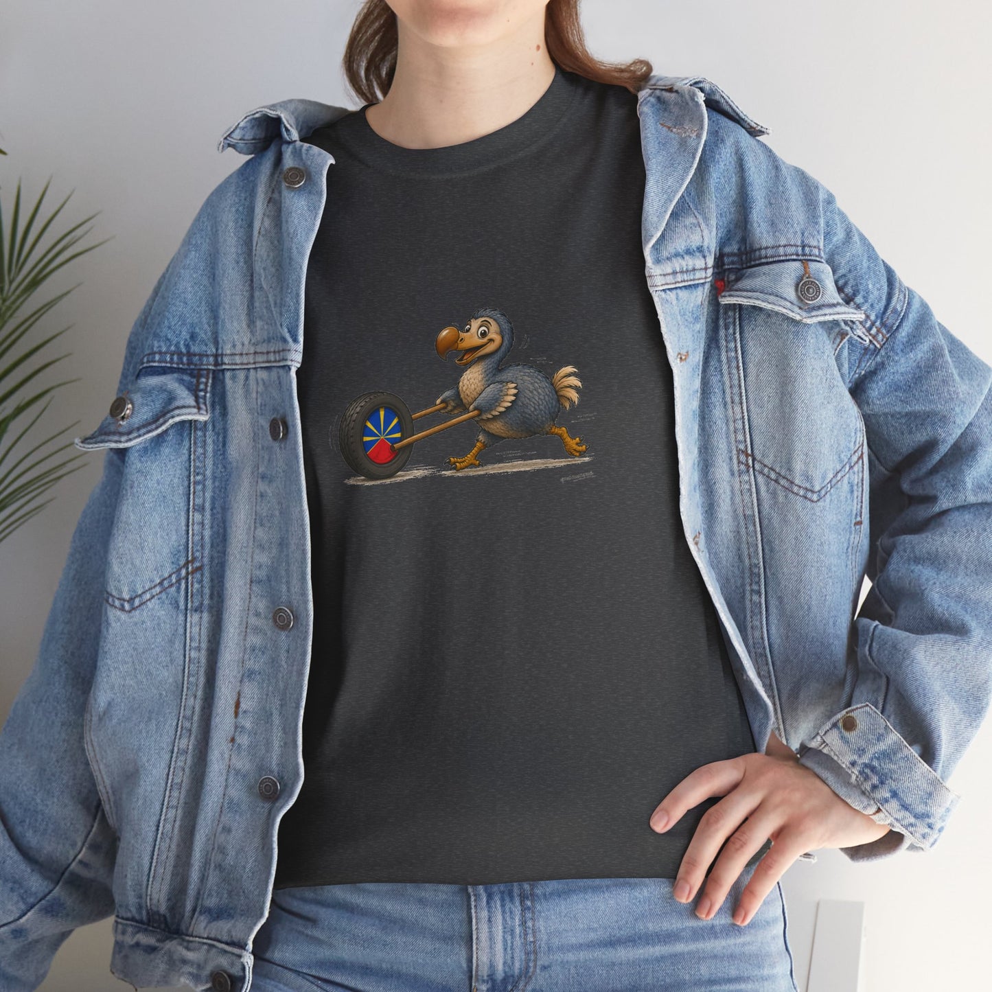 T-shirt Quocumque, "La Roue", Île de La Réunion, Confort Coton, Elégant, Souvenir Unique, Cadeau, Unisexe, Esprit Voyageur, Créole, Bourbon