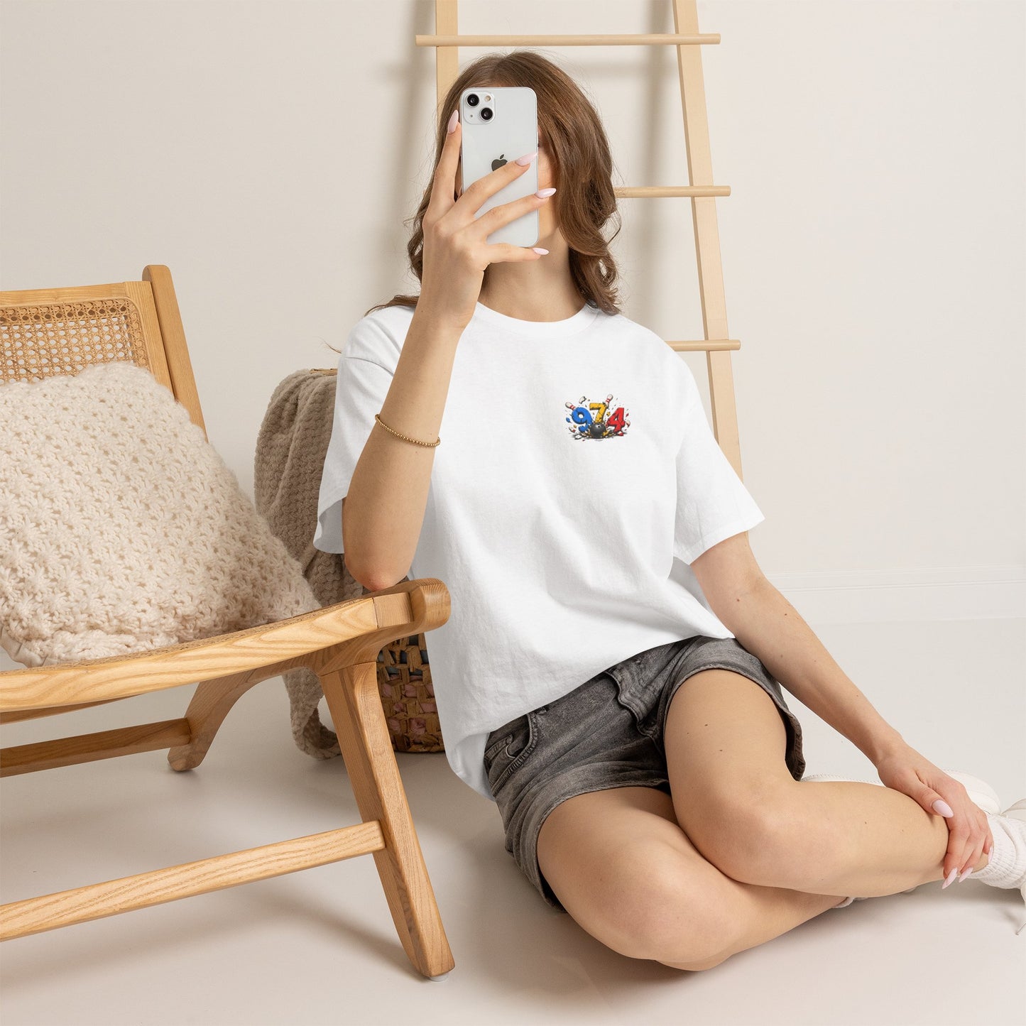 T-shirt " 974 Bowling ", Destination Île de La Réunion, Confort Coton, Sobre, Elégant, Souvenir Unique, Vêtement Adulte, Unisexe, Esprit Voyageur