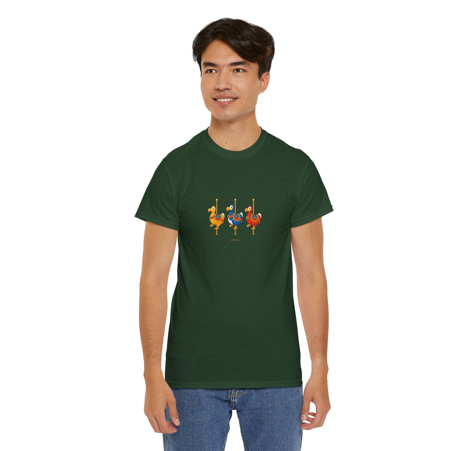 T-shirt Quocumque " Carrousel", Île de La Réunion, Confort Coton, Elégant, Souvenir Unique, Cadeau, Unisexe, Esprit Voyageur, Créole, Bourbon