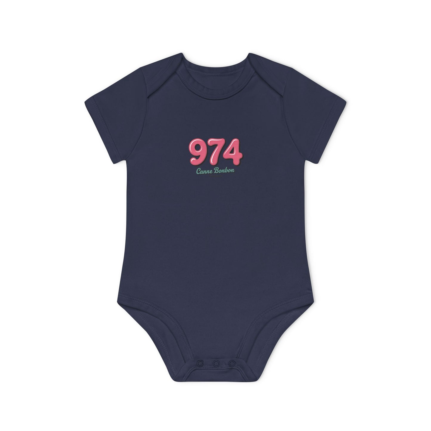 Body Bébé "974 Canne Bonbon", Île de La Réunion, Douceur Coton, Cadeau Naissance,  Confort Coton Bio, Style Unique, Cadeau Parfait