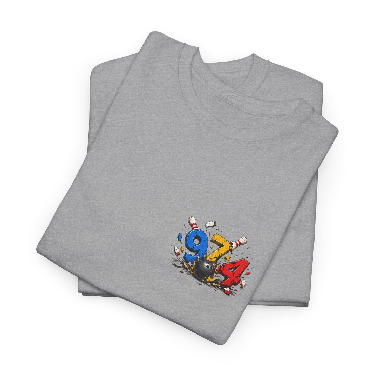 T-shirt " 974 Bowling ", Destination Île de La Réunion, Confort Coton, Sobre, Elégant, Souvenir Unique, Vêtement Adulte, Unisexe, Esprit Voyageur
