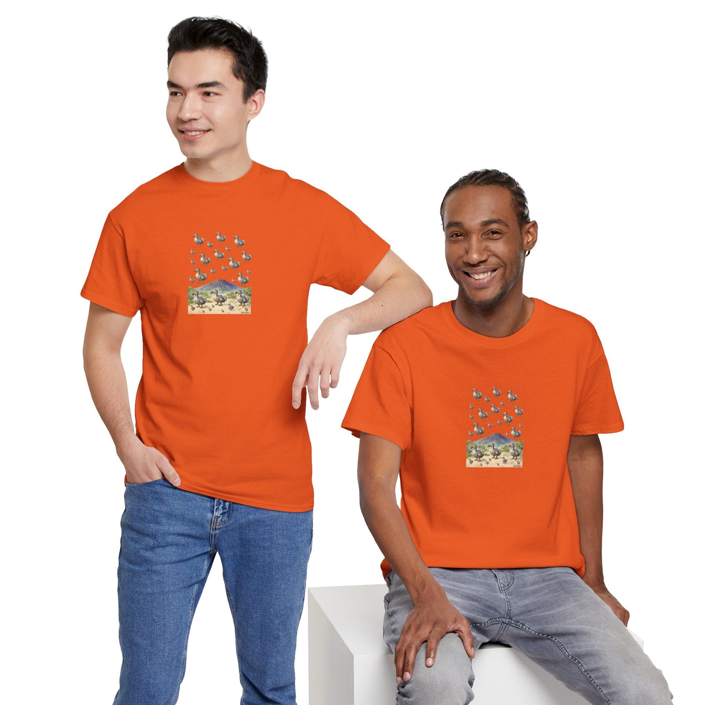T-shirt "Groupe Dodo ", Île de La Réunion", Confort Coton, Sobre, Elégant, Souvenir Unique, Cadeau, Unisexe, Esprit Voyageur