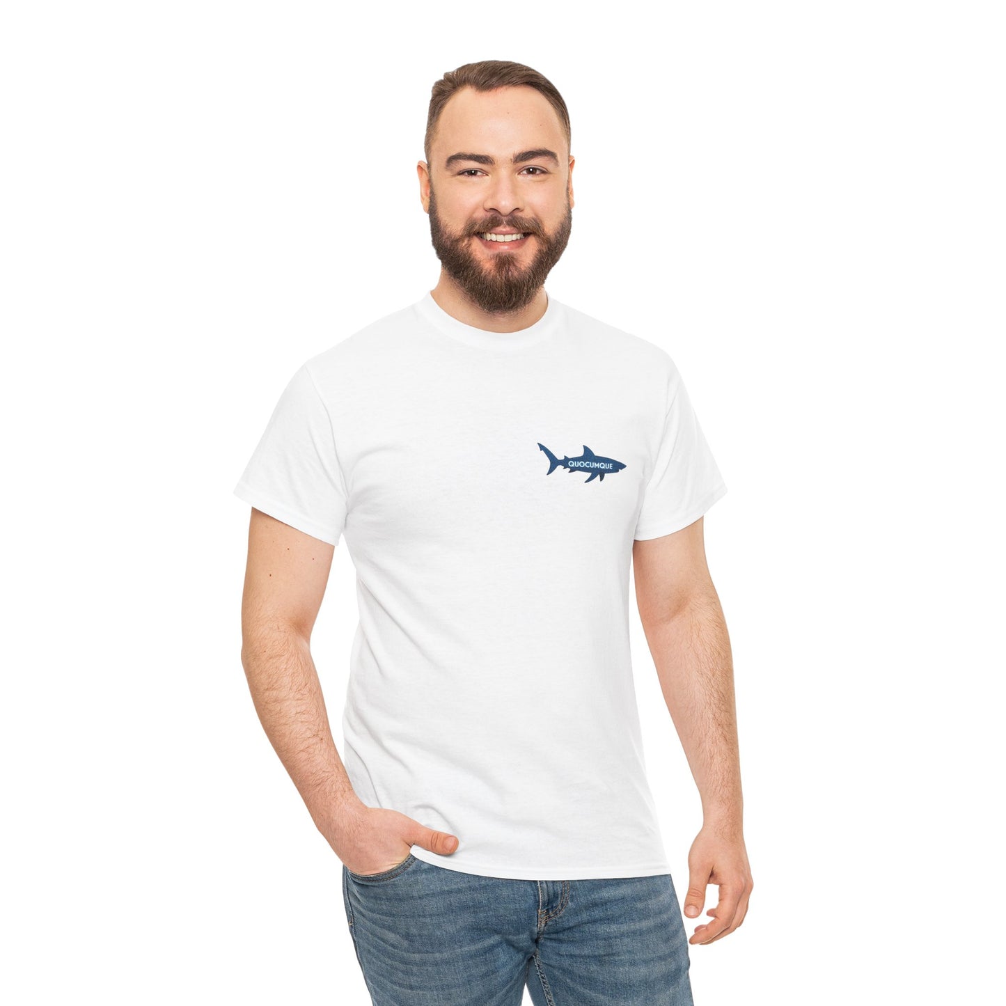 T-shirt Quocumque, Requin, Île de La Réunion, Poissons, Confort Coton, Elégant, Souvenir Unique, Cadeau, Unisexe, Esprit Voyageur, Créole, Bourbon