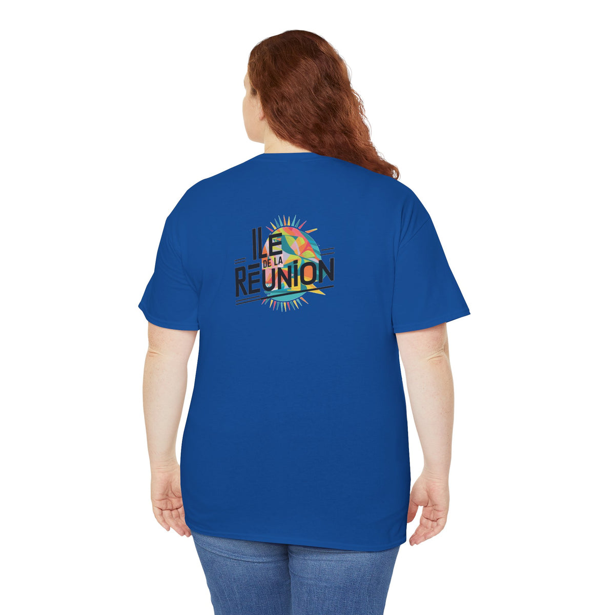 T-shirt "Île de La Réunion", Confort Coton, Sobre, Elégant, Souvenir Unique, Cadeau, Unisexe, Esprit Voyageur, Adulte