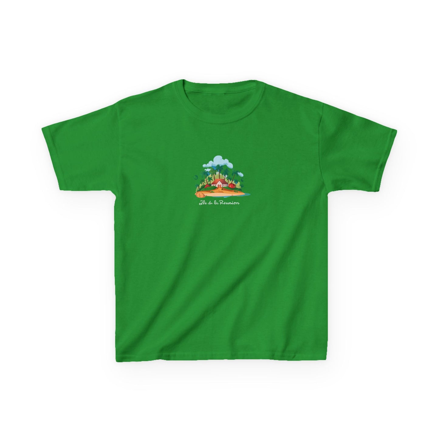 T-shirt "Île de La Réunion" Pour Marmailles, Douceur Coton, Pour les enfants de 5-6 ans( Taille XS), Pour les 7-8 ans( taille S), Pour les 9-10 ans( taille M), Pour les 11-12 ans( taille L), Pour les 13-14 ans( taille XLS)