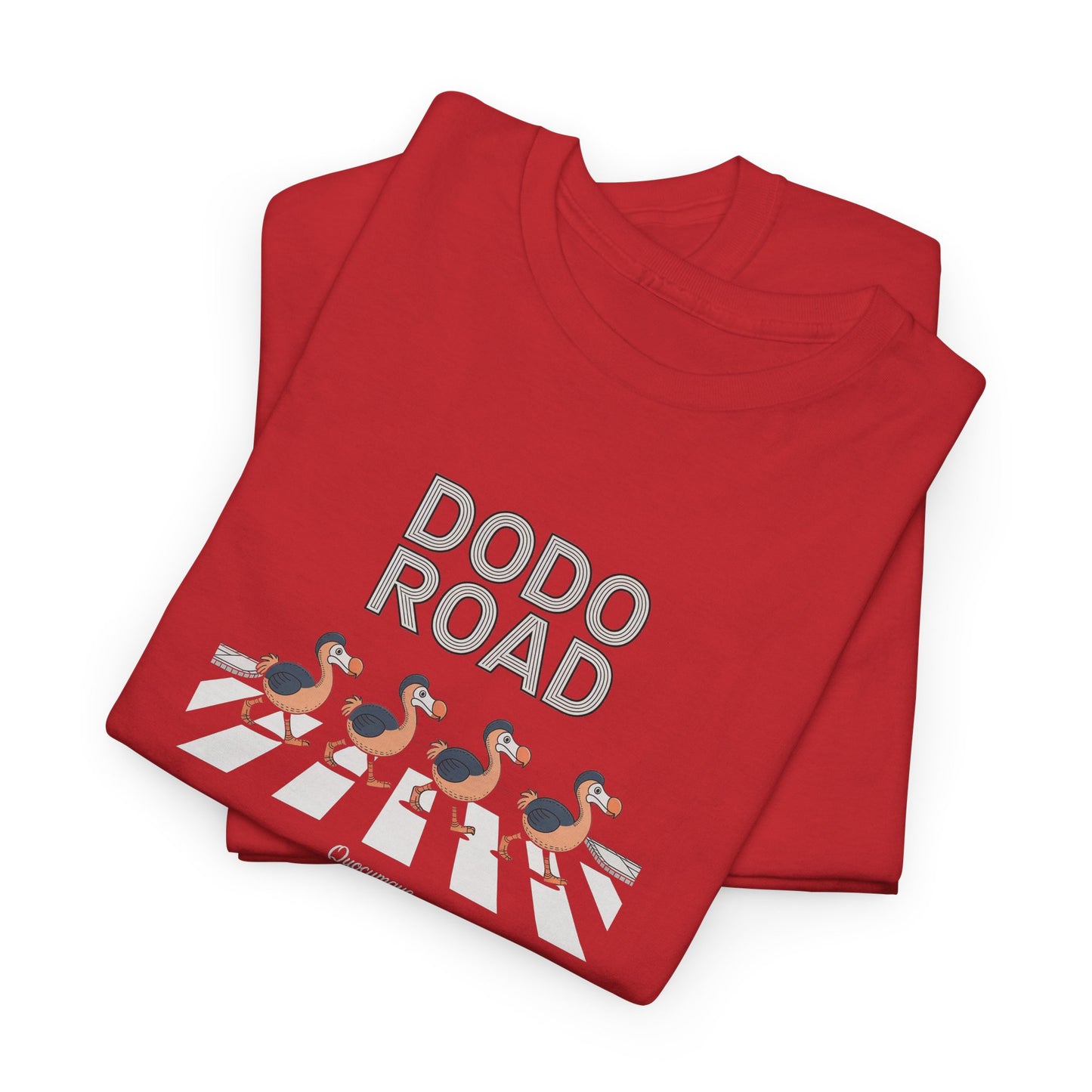 T-shirt Quocumque, " Dodo Road ", Île de La Réunion, Confort Coton, Elégant, Souvenir Unique, Cadeau, Unisexe, Esprit Voyageur, Créole, Bourbon