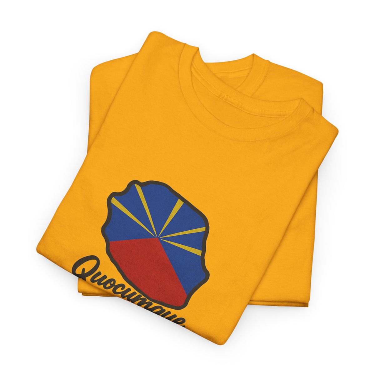 T-shirt "Drapeau Pays", Exotisme, Destination Île de La Réunion, Confort Coton, Sobre, Elégant, Souvenir Unique, Cadeau, Unisexe, Esprit Voyageur