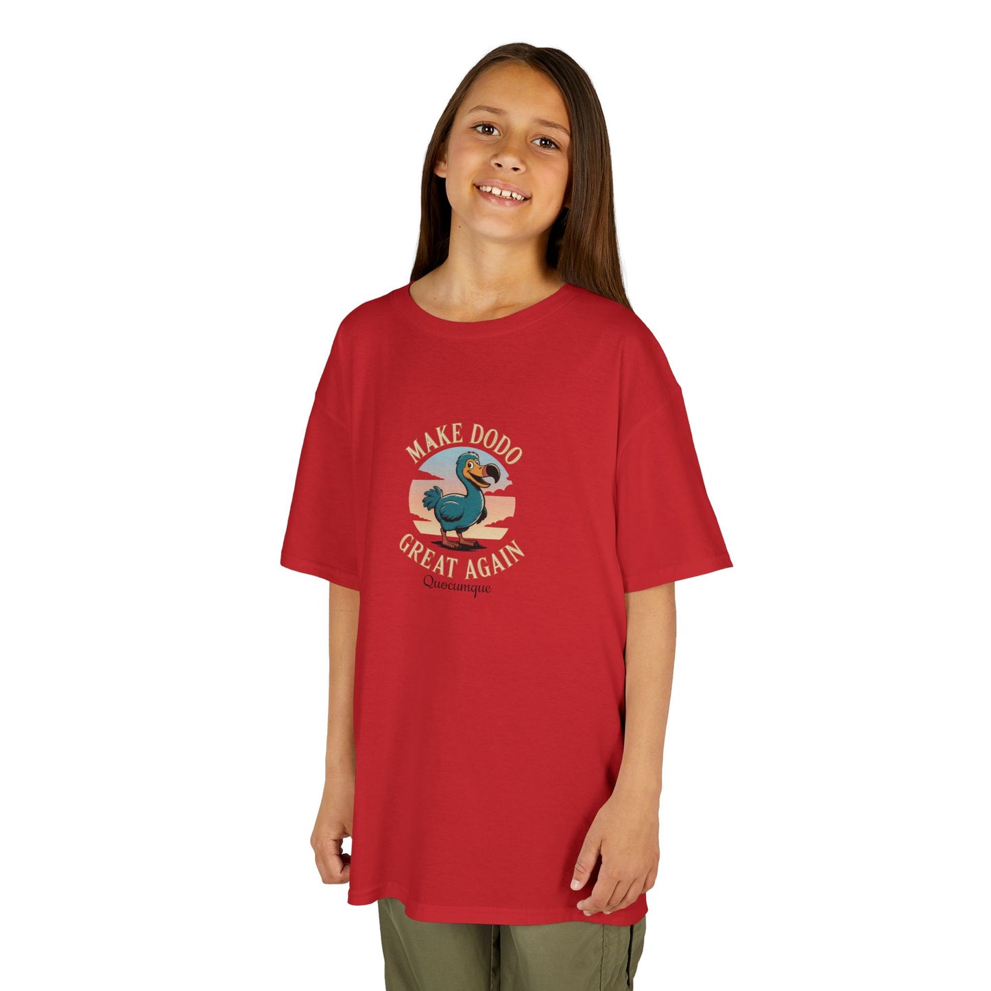 T-shirt "Make Dodo Great Again", Île de La Réunion, Douceur Coton, Pour les enfants de 5-6 ans( Taille XS), Pour les 7-8 ans( taille S), Pour les 9-10 ans( taille M), Pour les 11-12 ans( taille L), Pour les 13-14 ans( taille XLS)