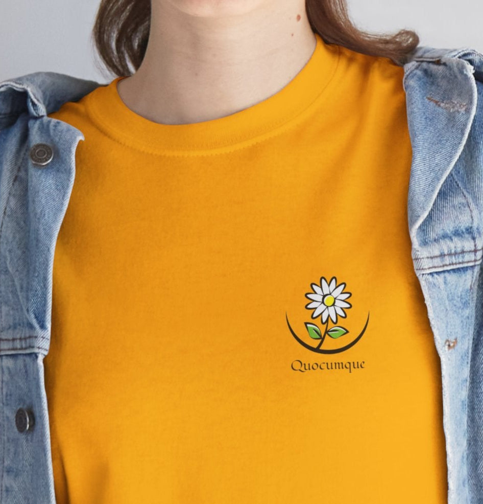 T-shirt Quocumque Marguerite, Fleurs des Champs, Pétales, Confort Coton, Souvenir Unique, Cadeau, Unisexe, Délicatesse, Homme, Femme, Adulte