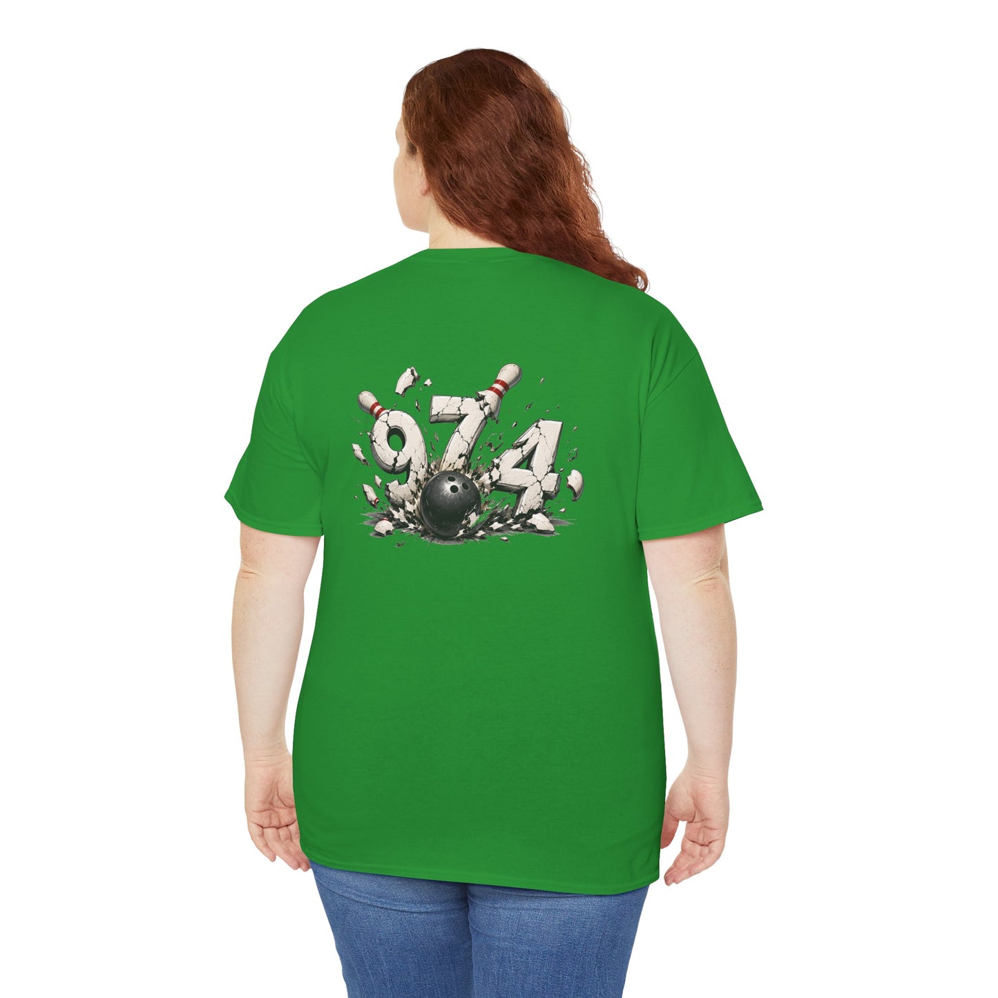 T-shirt " 974 Bowling", Destination Île de La Réunion, Confort Coton, Sobre, Elégant, Souvenir Unique, Vêtement Adulte, Unisexe, Esprit Voyageur