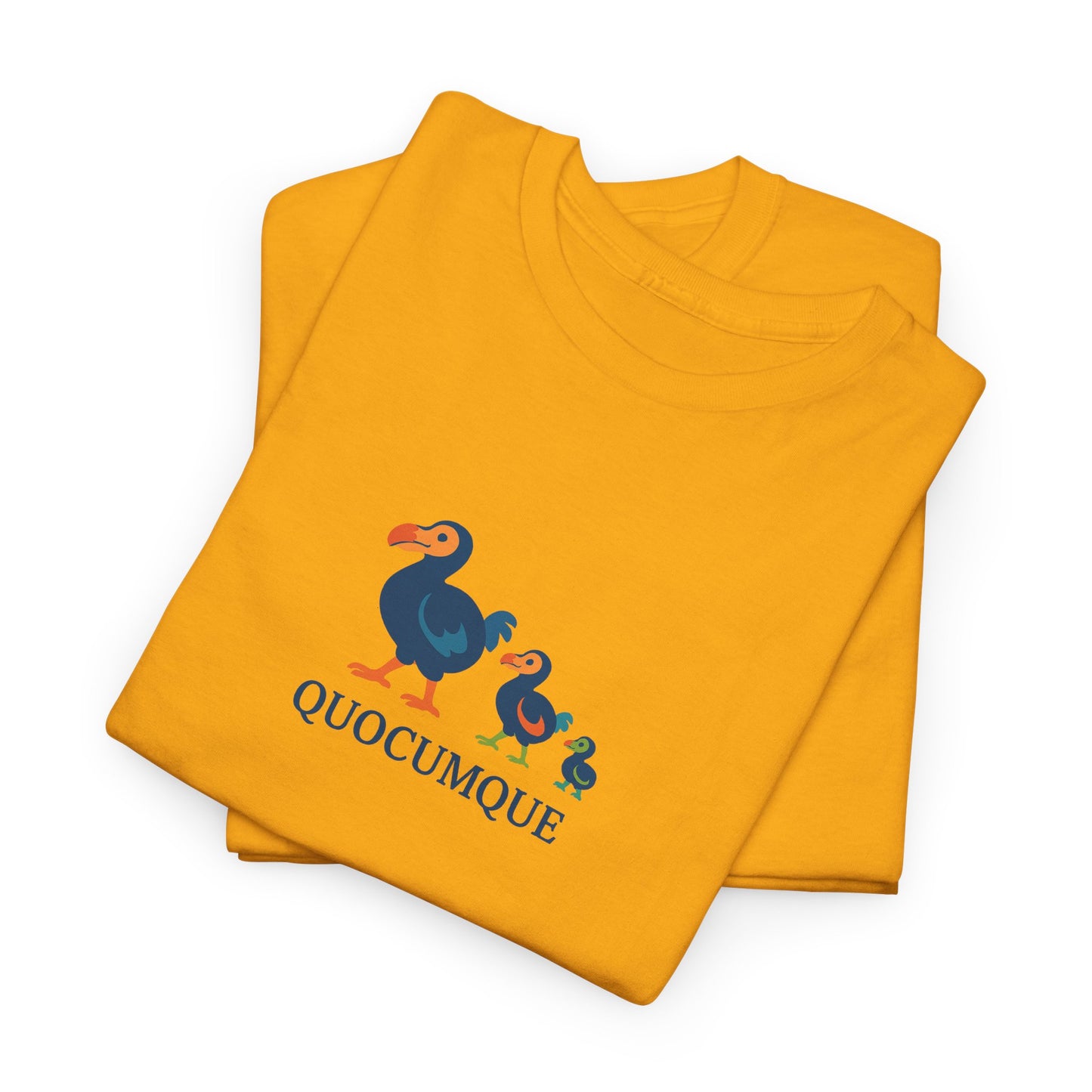 T-shirt Quocumque, "Famille Dodo", Île de La Réunion, Confort Coton, Elégant, Souvenir Unique, Cadeau, Unisexe, Esprit Voyageur, Créole, Bourbon