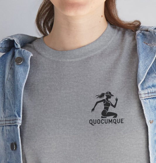 T-shirt Quocumque, Course à pied, Confort Coton, Sobre, Elégant, Souvenir Unique, Cadeau, Unisexe, Sportive, Adulte, Espace, Course