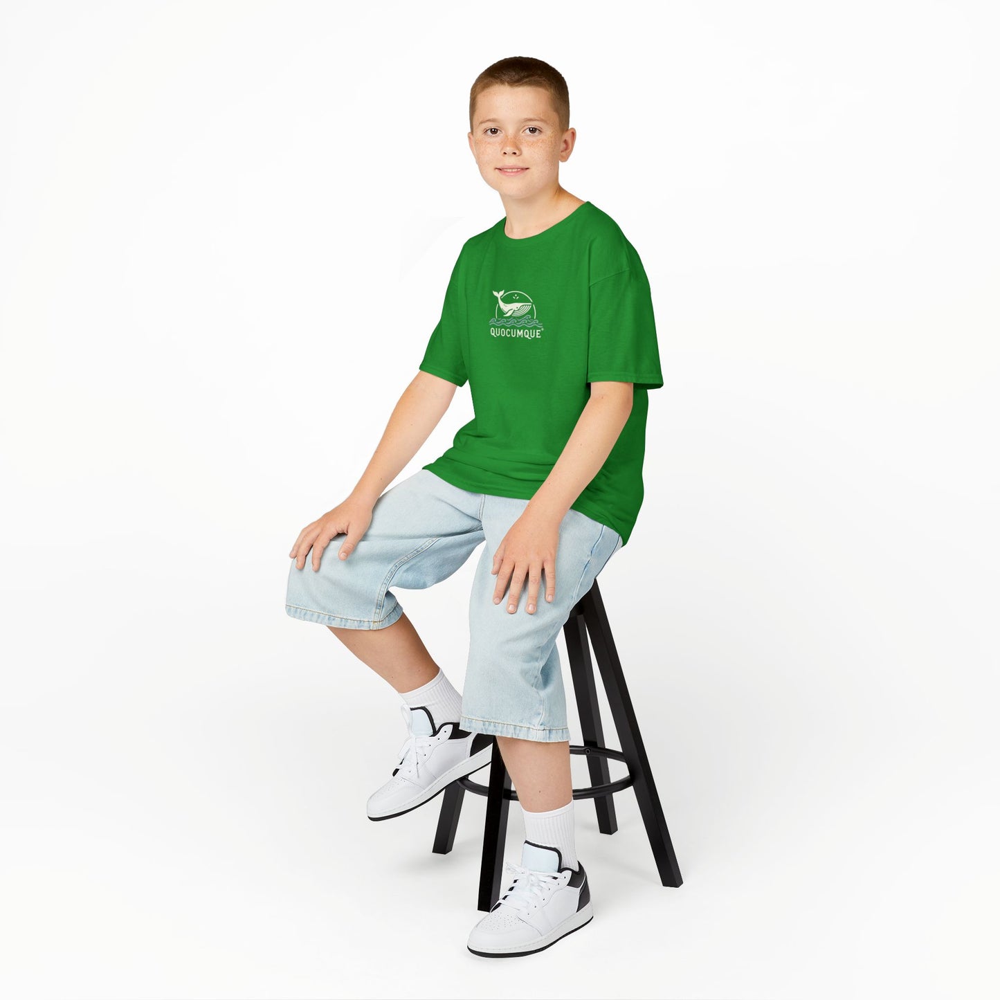 T-shirt Quocumque, Baleine à Bosse, Douceur Coton,  Pour les enfants de 5-6 ans( Taille XS), Pour les 7-8 ans( taille S), Pour les 9-10 ans( taille M), Pour les 11-12 ans( taille L), Pour les 13-14 ans(taille XL)