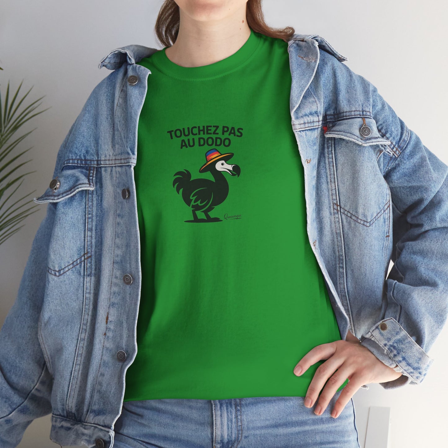 T-shirt Quocumque, " Touchez pas au Dodo ", Confort, Souvenir Unique, Cadeau, Unisexe, Délicatesse, Homme, Femme, Adulte, Sportif, Liberté, Détente