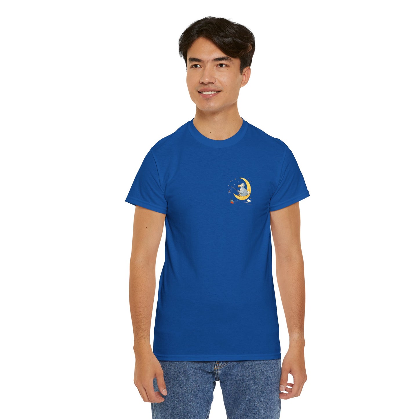 T-shirt "Dodo Lune ", Île de La Réunion", Confort Coton, Sobre, Elégant, Souvenir Unique, Cadeau, Unisexe, Esprit Voyageur