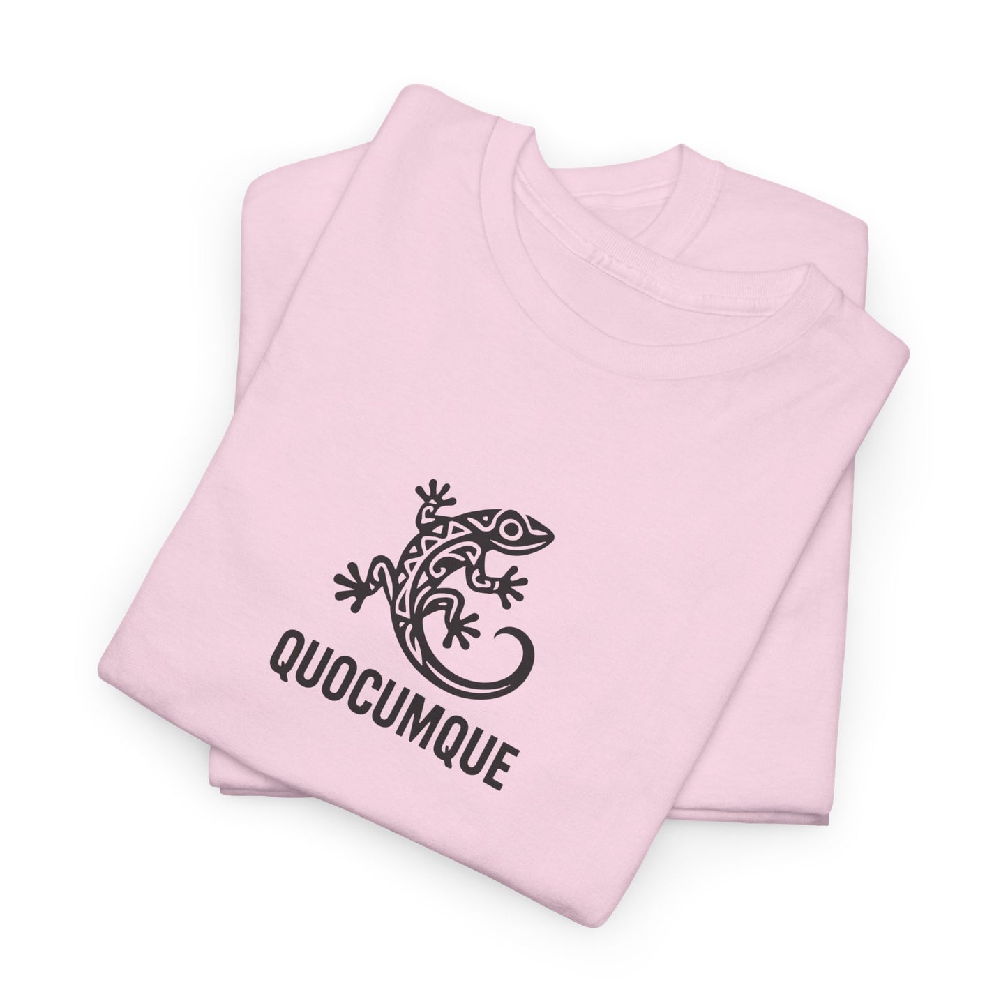 T-shirt Quocumque, "Margouillat", Style Tribal, Île de La Réunion, Confort Coton, Elégant, Souvenir Unique, Cadeau, Unisexe, Esprit Voyageur, Créole, Bourbon