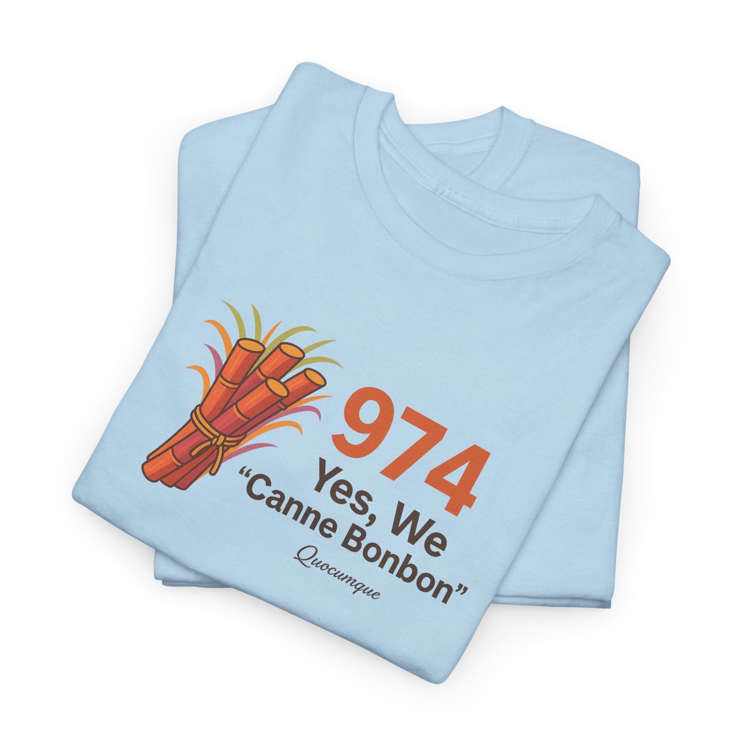 T-Shirt "Canne Bonbon", Exotisme, Destination Île de La Réunion, Confort Coton, Sobre, Elégant, Souvenir Unique, Cadeau, Unisexe, Esprit Voyageur