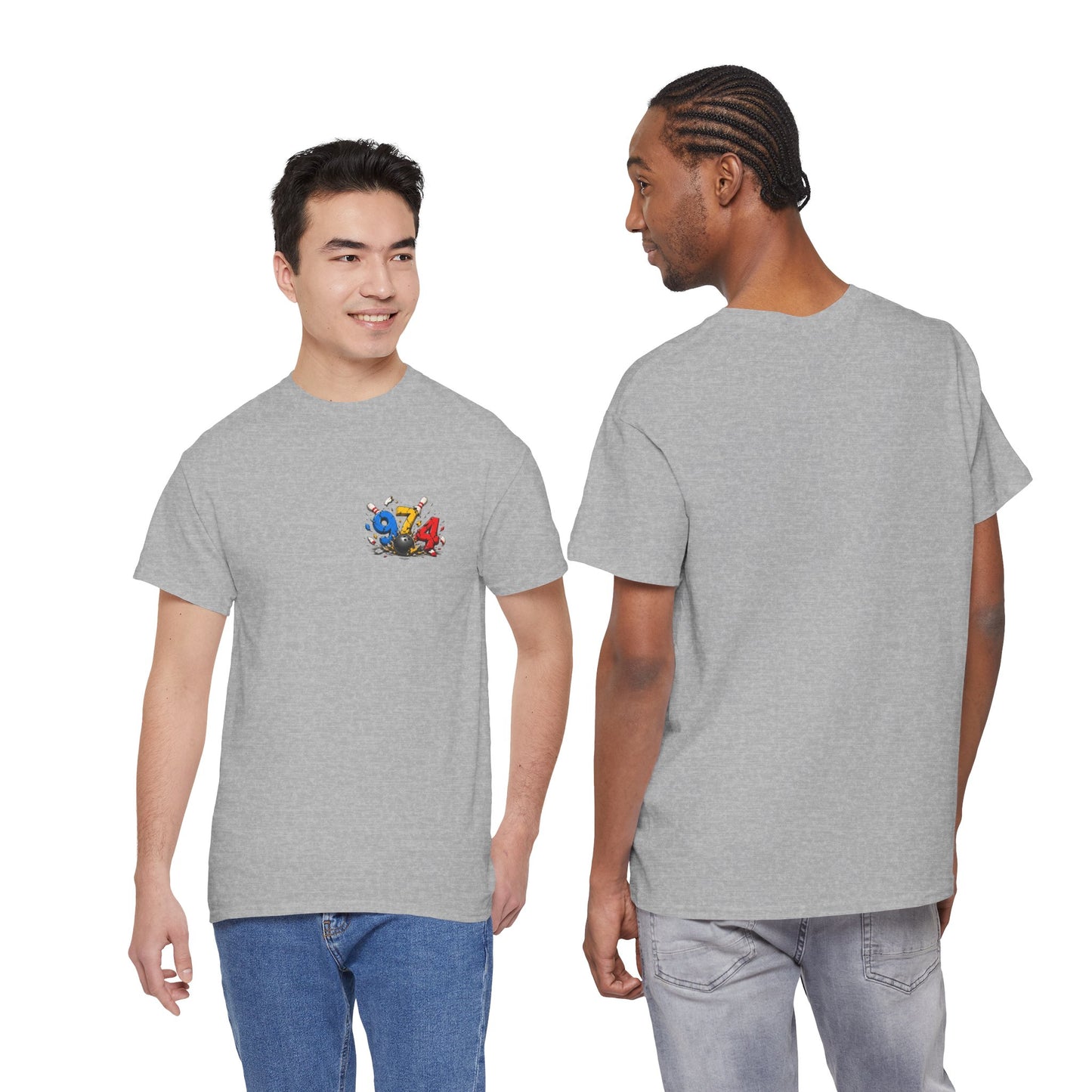 T-shirt " 974 Bowling ", Destination Île de La Réunion, Confort Coton, Sobre, Elégant, Souvenir Unique, Vêtement Adulte, Unisexe, Esprit Voyageur