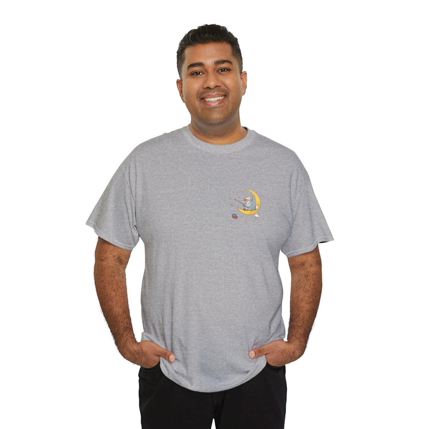 T-shirt "Dodo Lune ", Île de La Réunion", Confort Coton, Sobre, Elégant, Souvenir Unique, Cadeau, Unisexe, Esprit Voyageur