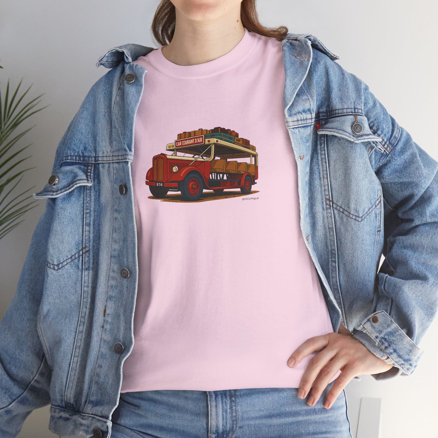 T-shirt "Car Courant d'Air, Exotisme, Destination Île de La Réunion, Confort Coton, Sobre, Elégant, Souvenir Unique, Cadeau, Unisexe, Esprit Voyageur