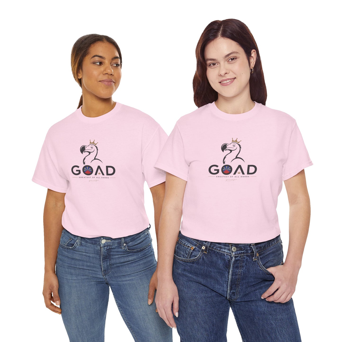 T-shirt "GOAD ", Greatest Of All Dodos, Île de La Réunion", Confort Coton, Sobre, Elégant, Souvenir Unique, Cadeau, Unisexe, Esprit Voyageur