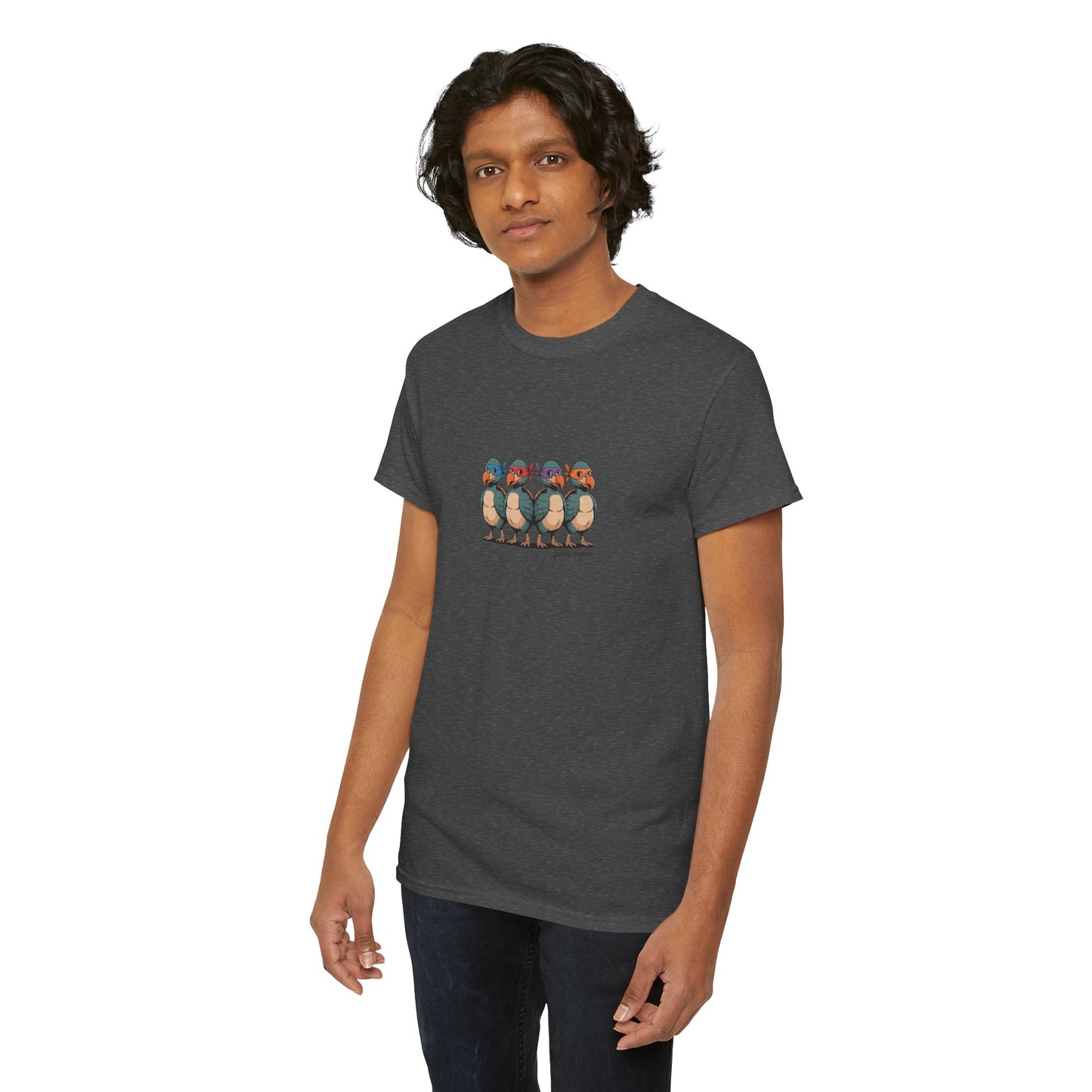 T-shirt Quocumque, " Dodos Ninjas ", Île de La Réunion, Confort Coton, Elégant, Souvenir Unique, Cadeau, Unisexe, Esprit Voyageur, Créole, Bourbon
