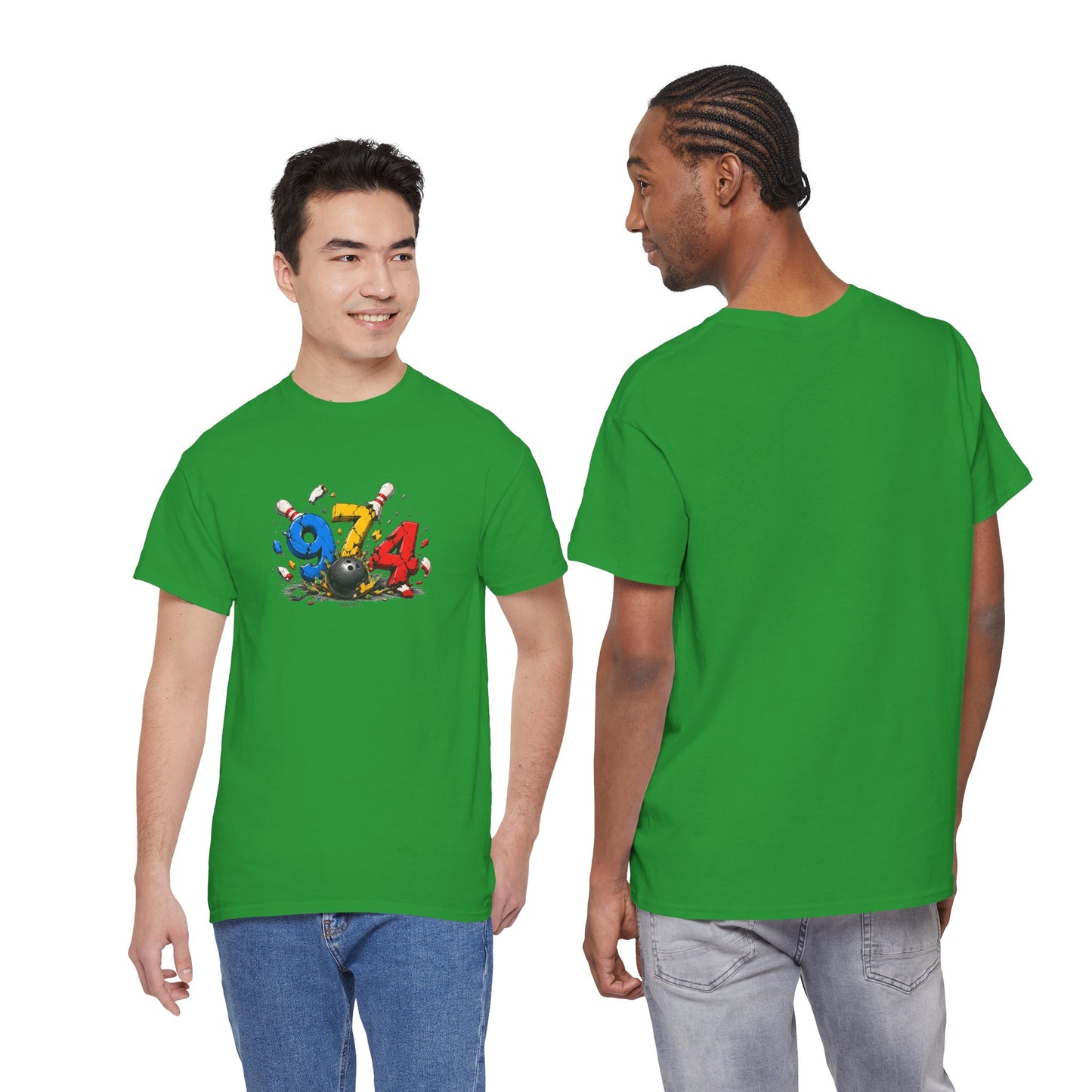 T-shirt " 974 Bowling ", Destination Île de La Réunion, Confort Coton, Sobre, Elégant, Souvenir Unique, Vêtement Adulte, Unisexe, Esprit Voyageur