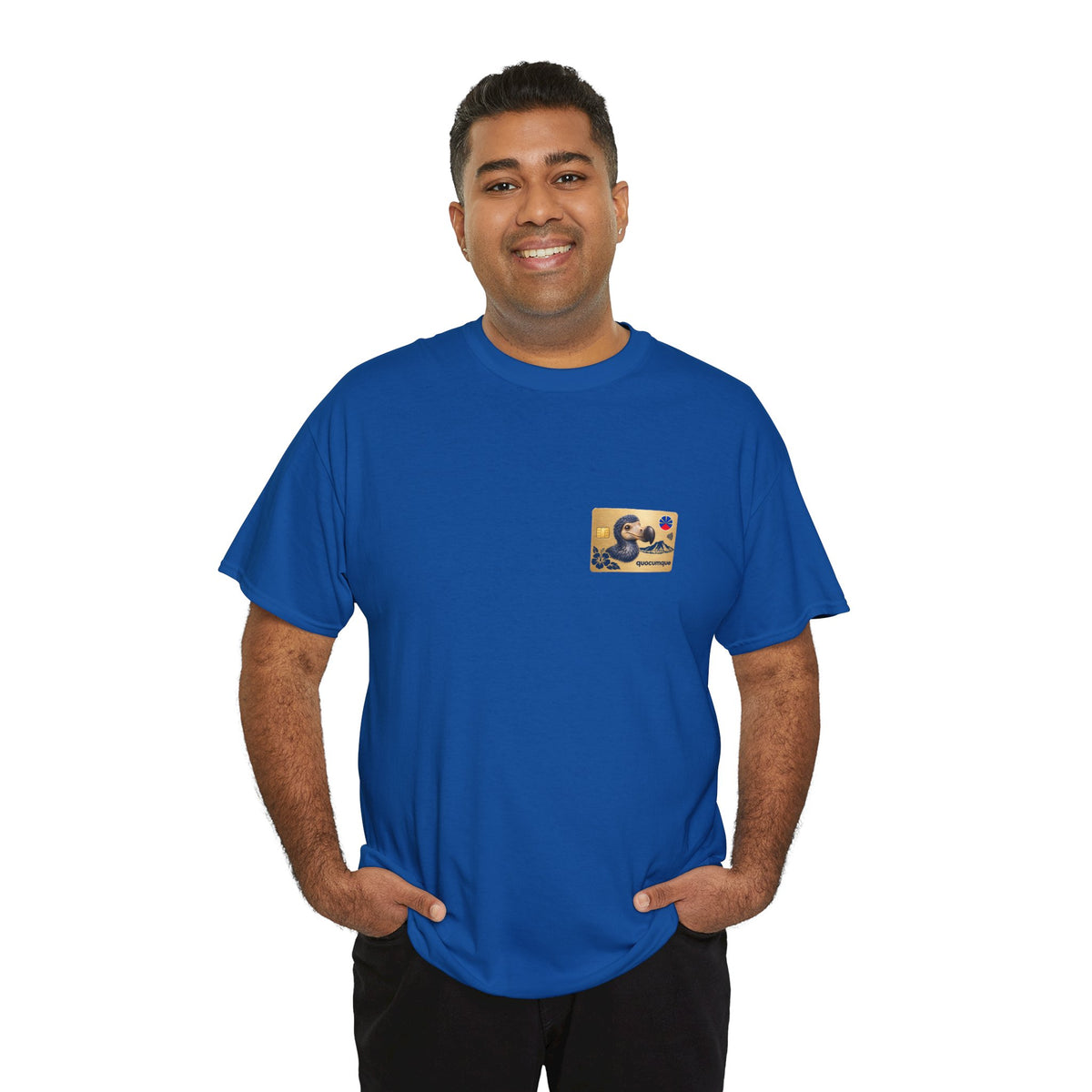 T-shirt "Quocumque Gold", Exotisme, Destination Île de La Réunion, Confort Coton, Sobre, Elégant, Souvenir Unique, Cadeau, Unisexe, Esprit Voyageur